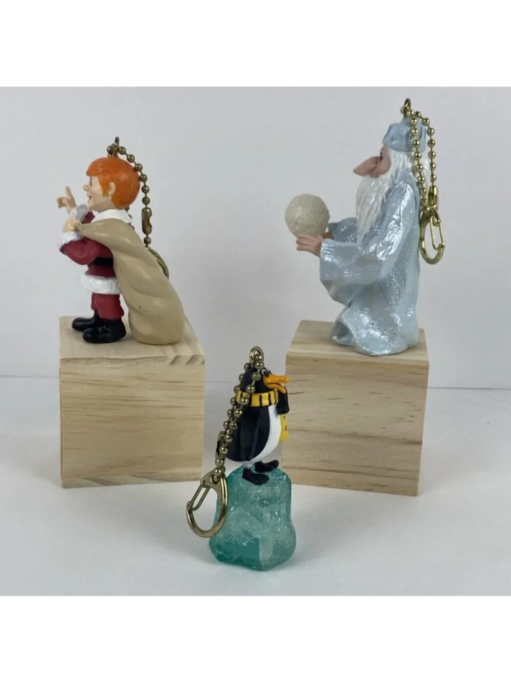 Lot of 3 2004 Santa Claus is Coming to Town Warlock, Topper, K Kringle Ornaments